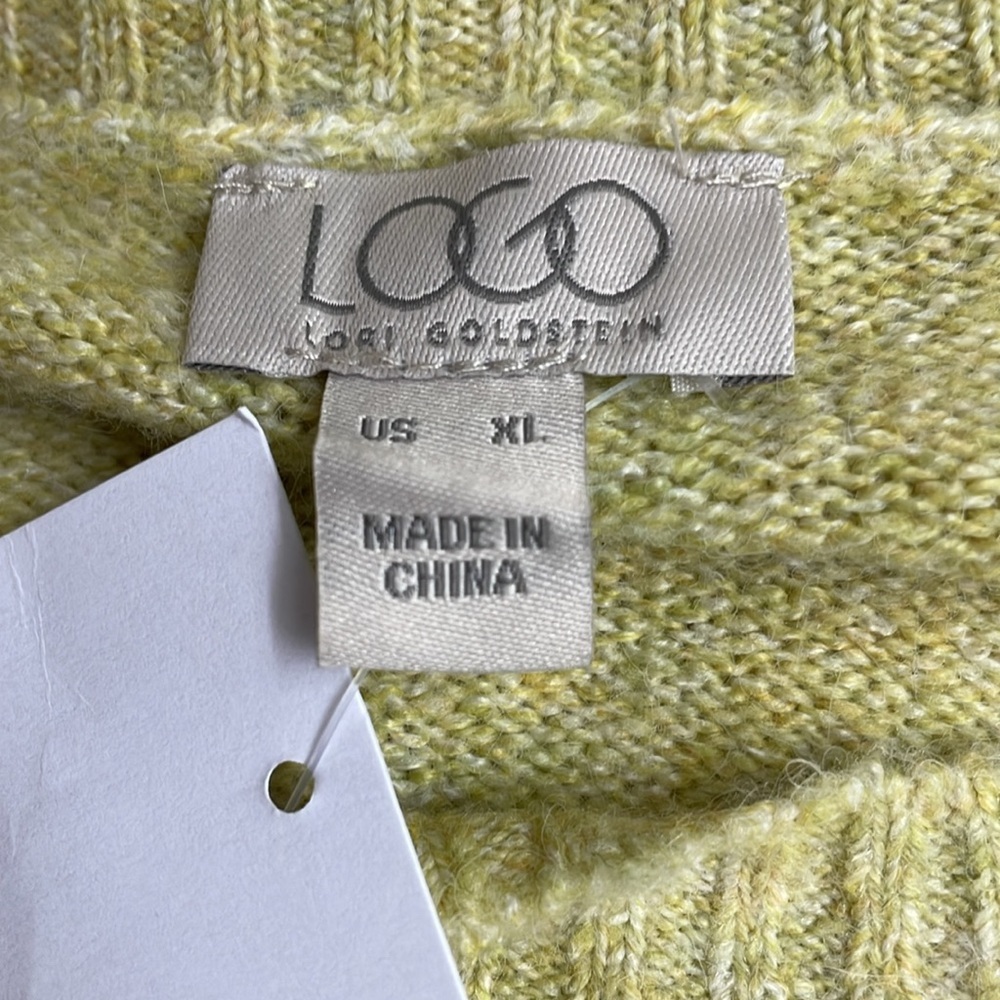 LOGO Lori Goldstein color block crew neck sweater - Picture 9 of 10